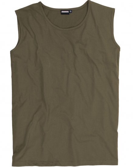 Adamo Rod Comfort Fit Tank Top Khaki - Tricouri - Tricouri Bărbați Mărimi Mari