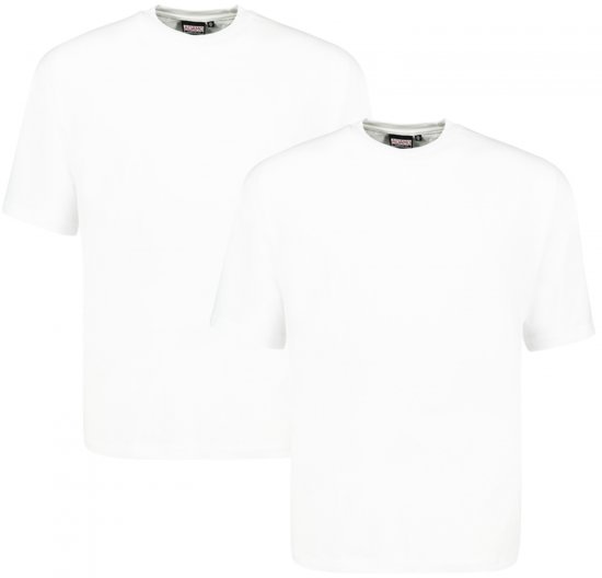 Adamo Marlon Comfort fit 2-pack T-shirt White - Tricouri - Tricouri Bărbați Mărimi Mari