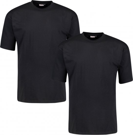 Adamo Marlon Comfort fit 2-pack T-shirt Black - Tricouri - Tricouri Bărbați Mărimi Mari