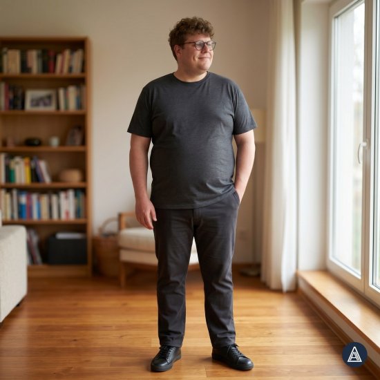 Adamo 129420 Tricou set 2 Gri închis melanj - Tricouri - Tricouri Bărbați Mărimi Mari