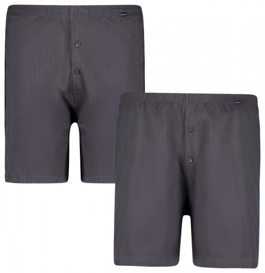 Adamo 129602 Boxeri set 2 Gri închis - Lenjerie intimă & costum baie - Lenjerie Intimă Bărbați Mărimi Mari