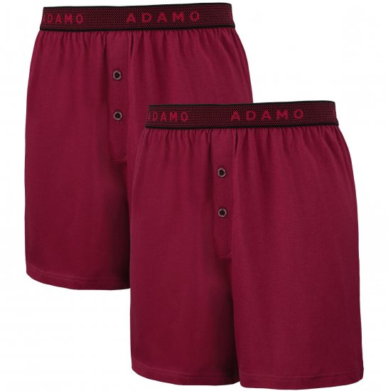 Adamo Jonas Boxershorts Burgundy 2-pack - Lenjerie intimă & costum baie - Lenjerie Intimă Bărbați Mărimi Mari