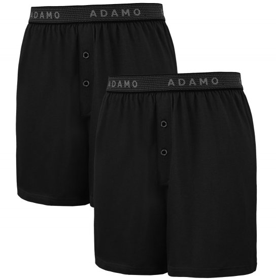 Adamo Jonas Boxershorts Black 2-pack - Lenjerie intimă & costum baie - Lenjerie Intimă Bărbați Mărimi Mari
