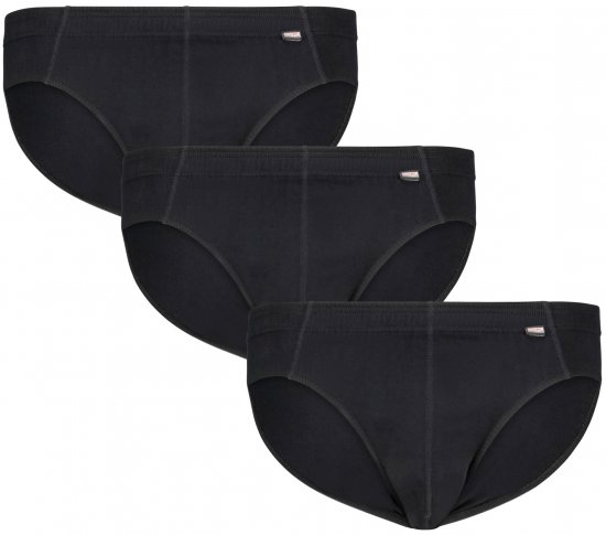 Adamo Ian Briefs 3-pack Black - Lenjerie intimă & costum baie - Lenjerie Intimă Bărbați Mărimi Mari