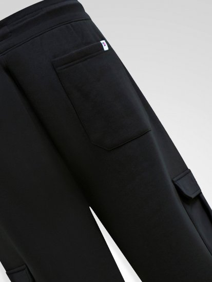 D555 Dexter 1 Cargo Jogger With Bear Embroidery TALL Negru - TALL pantaloni trening - Pantaloni sport TALL