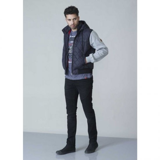 D555 Willie Hooded Quilted Jacket with Fleece sleeves - Geci - Geci Bărbați Mărimi Mari