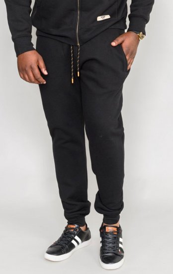 D555 Buckingham Cuffed Jogger With Side Pockets Black Tall Sizes - ÎMBRĂCĂMINTE BĂRBAȚI MT-6XLT - Tall dimensiuni bărbați