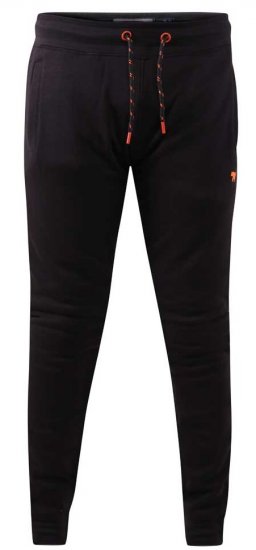 D555 Buckingham Cuffed Jogger With Side Pockets Black Tall Sizes - ÎMBRĂCĂMINTE BĂRBAȚI MT-6XLT - Tall dimensiuni bărbați