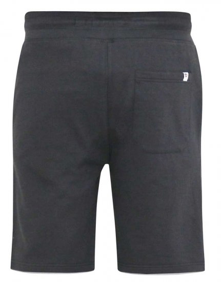 D555 STEFAN1 Elasticated Waist Loop Back Shorts Black - Pantaloni trening - Pantaloni Trening Bărbați Mărimi Mari
