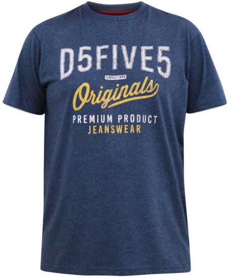 D555 ALFRED 2-Pack Brand Carrier Printed Crew Neck T-Shirts - Tricouri - Tricouri Bărbați Mărimi Mari