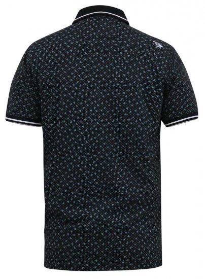 D555 WILSON AO Printed Polo Shirt Black - Tricouri polo - Tricouri Polo Bărbați Mărimi Mari