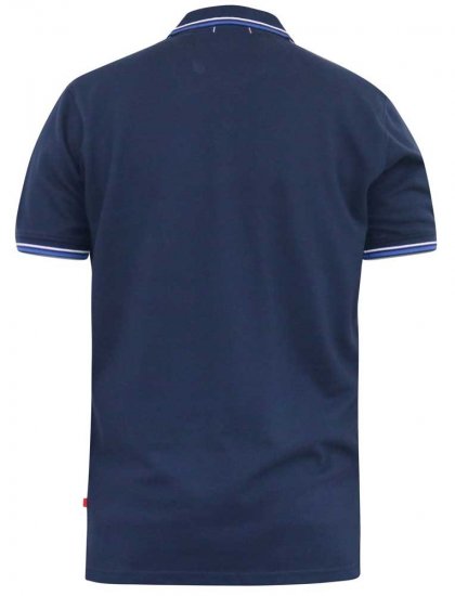 D555 SALFORD 1 Pique Polo Navy - Tricouri polo - Tricouri Polo Bărbați Mărimi Mari