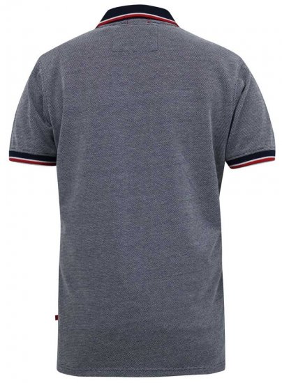 D555 KEMSTON Birds Eye Pique Polo Navy/White - Tricouri polo - Tricouri Polo Bărbați Mărimi Mari