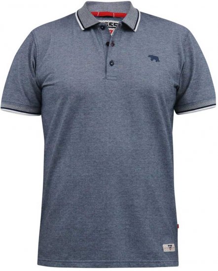 D555 GIBRALTAR Pique Polo Blue - Tricouri polo - Tricouri Polo Bărbați Mărimi Mari