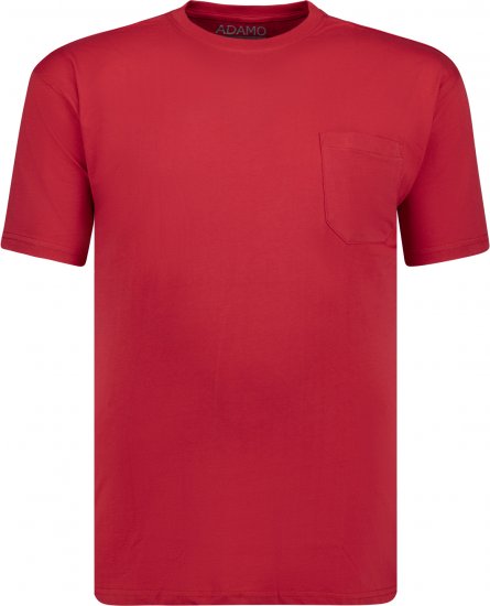 Adamo Kody Regular fit T-shirt with Pocket Red - Tricouri - Tricouri Bărbați Mărimi Mari