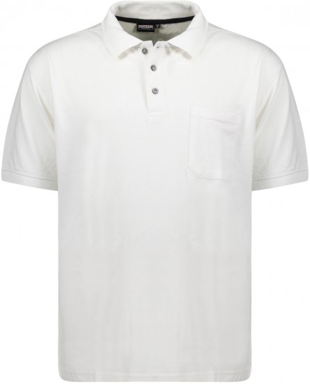 Adamo Klaas Regular fit Polo Shirt with Pocket White - Tricouri polo - Tricouri Polo Bărbați Mărimi Mari