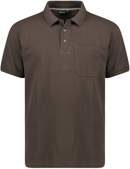 Adamo Klaas Regular fit Polo Shirt with Pocket Braun - Tricouri polo - Tricouri Polo Bărbați Mărimi Mari
