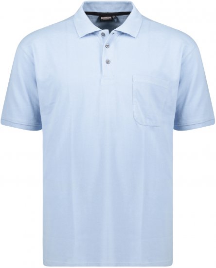 Adamo Klaas Regular fit Polo Shirt with Pocket Light Blue - Tricouri polo - Tricouri Polo Bărbați Mărimi Mari