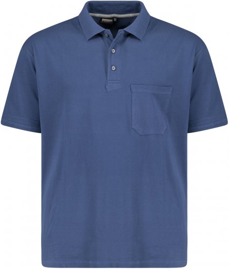 Adamo Klaas Regular fit Polo Shirt with Pocket Denim Blue - Tricouri polo - Tricouri Polo Bărbați Mărimi Mari