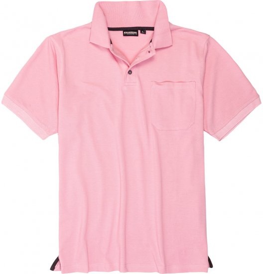 Adamo Klaas Regular fit Polo Shirt with Pocket Pink - Tricouri polo - Tricouri Polo Bărbați Mărimi Mari