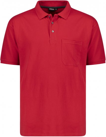 Adamo Klaas Regular fit Polo Shirt with Pocket Red - Tricouri polo - Tricouri Polo Bărbați Mărimi Mari