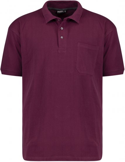 Adamo Klaas Regular fit Polo Shirt with Pocket Blackberry - Tricouri polo - Tricouri Polo Bărbați Mărimi Mari