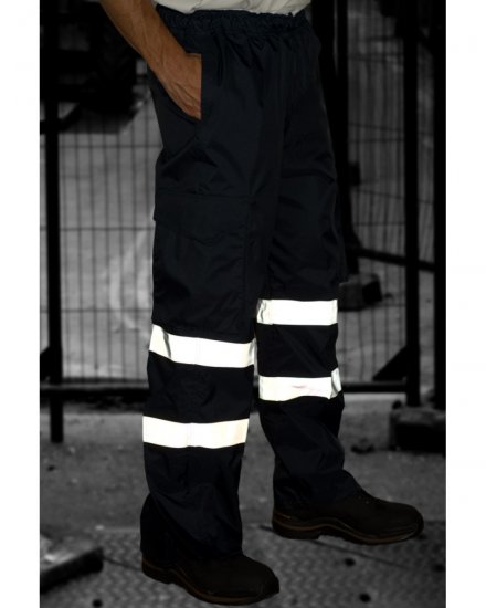 Leo Appledore Cargo Rain pants Navy - Haine de lucru - Haine de lucru Bărbați Mărimi Mari