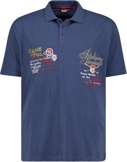 Adamo DURBAN Regular fit Polo Shirt Navy - Tricouri polo - Tricouri Polo Bărbați Mărimi Mari