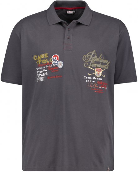 Adamo DURBAN Regular fit Polo Shirt Charocal - Tricouri polo - Tricouri Polo Bărbați Mărimi Mari