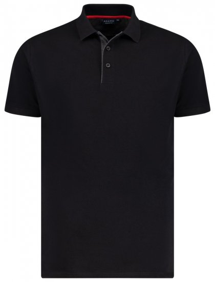 Adamo 139401 Tricou polo Negru - Tricouri polo - Tricouri Polo Bărbați Mărimi Mari