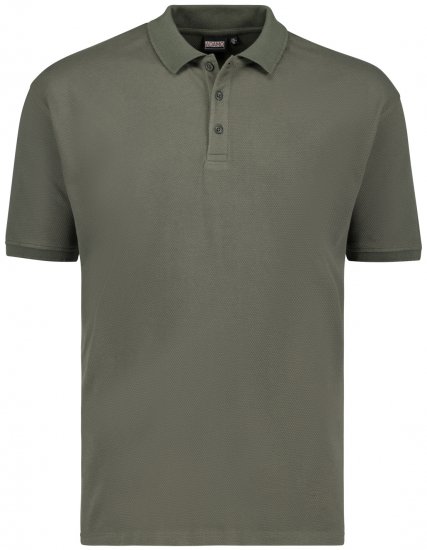 Adamo Stephan Waffelpique Poloshirt Olive Green - Tricouri polo - Tricouri Polo Bărbați Mărimi Mari