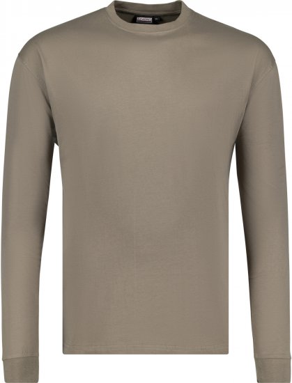 Adamo Floyd Comfort fit Long sleeve T-shirt Khaki - Tricouri - Tricouri Bărbați Mărimi Mari