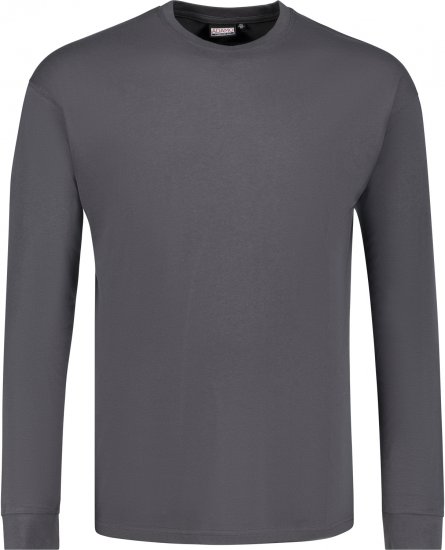 Adamo Floyd Comfort fit Long sleeve T-shirt Charcoal - Tricouri - Tricouri Bărbați Mărimi Mari