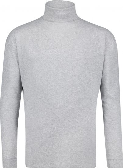 Adamo Fabio Comfort fit Turtleneck Long sleeve T-shirt Grey - Tricouri - Tricouri Bărbați Mărimi Mari