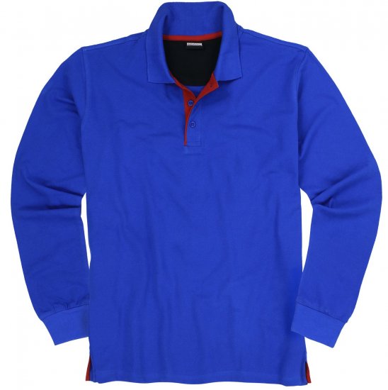 Adamo Peter Comfort fit Long sleeve Polo Blue - Tricouri polo - Tricouri Polo Bărbați Mărimi Mari