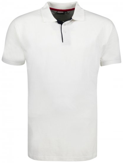 Adamo Pablo Comfort fit Polo Shirt White - Tricouri polo - Tricouri Polo Bărbați Mărimi Mari