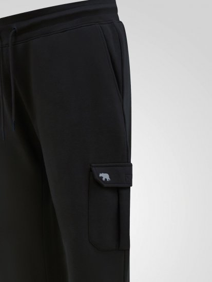 D555 Dexter 1 Cargo Jogger With Bear Embroidery TALL Negru - TALL pantaloni trening - Pantaloni sport TALL