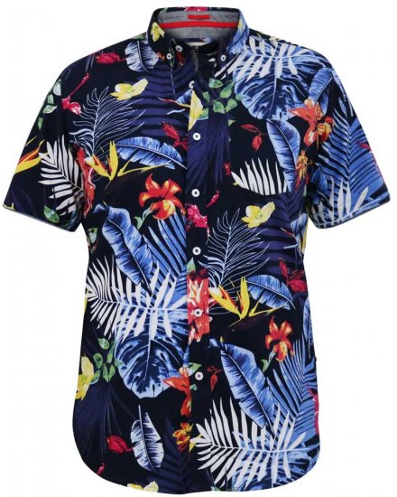 D555 TOBY Multi Colour Hawaiian AO Print Shirt - Cămăși - Cămăși Bărbați Mărimi Mari