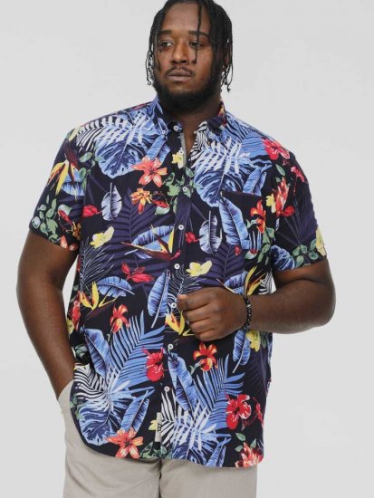 D555 TOBY Multi Colour Hawaiian AO Print Shirt - Cămăși - Cămăși Bărbați Mărimi Mari