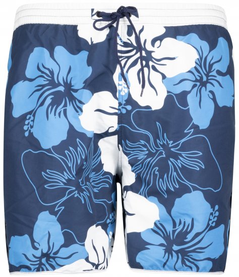 Adamo Elmar Printed Swimshorts Navy - Lenjerie intimă & Costum baie - Lenjerie Intimă Bărbați Mărimi Mari
