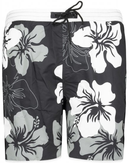 Adamo Elmar Printed Swimshorts Black - Lenjerie intimă & costum baie - Lenjerie Intimă Bărbați Mărimi Mari
