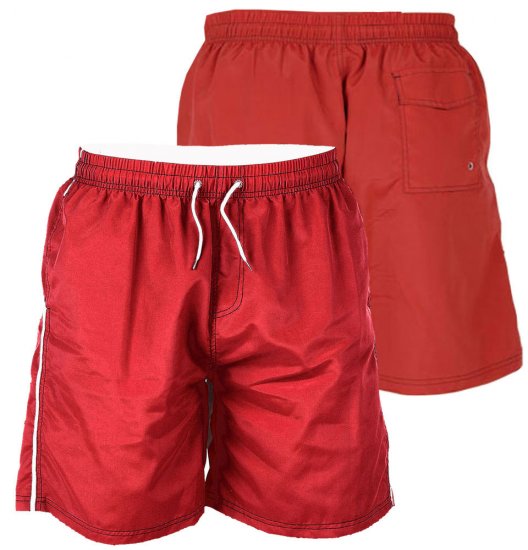D555 Yarrow Swimshorts Red - Lenjerie intimă & costum baie - Lenjerie Intimă Bărbați Mărimi Mari