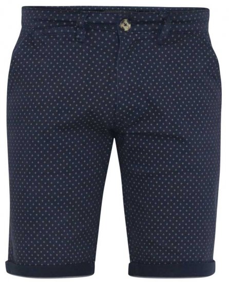D555 DUDLEY AO Printed Stretch Chino Shorts Navy - Pantaloni scurți - Pantaloni Scurți Mărimi mari Bărbați 
