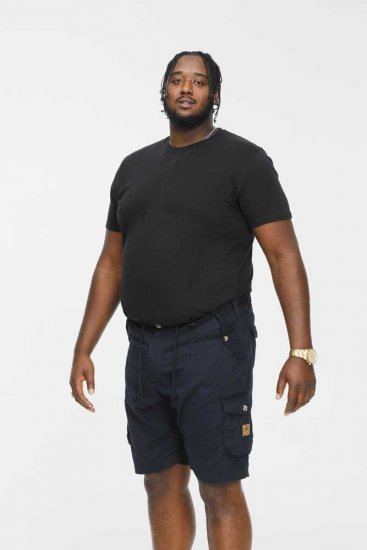 D555 RODNEY Cotton Cargo Shorts Navy - Pantaloni scurți - Pantaloni Scurți Mărimi mari Bărbați 