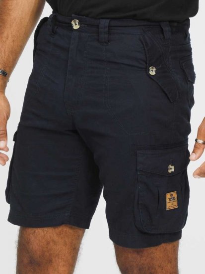D555 RODNEY Cotton Cargo Shorts Navy - Pantaloni scurți - Pantaloni Scurți Mărimi mari Bărbați 