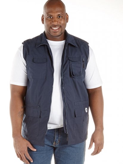 D555 Enzo Multi Pocket Waistcoat Navy - Haine sport & haine de exterior - Haine Sport & Exterior Bărbați Mărimi Mari