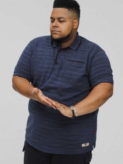 D555 FOXLEY Pique Reno Polo Navy - Tricouri polo - Tricouri Polo Bărbați Mărimi Mari