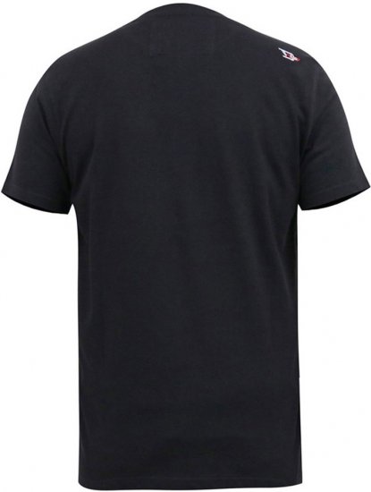 D555 EDWALTON NYCTY Camo Printed Crew Neck T-Shirt Washed Black - Tricouri - Tricouri Bărbați Mărimi Mari