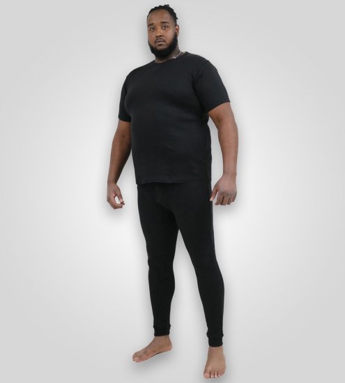D555 Motherwell Thermal Short Sleeve T-Shirt Black - Lenjerie intimă & costum baie - Lenjerie Intimă Bărbați Mărimi Mari