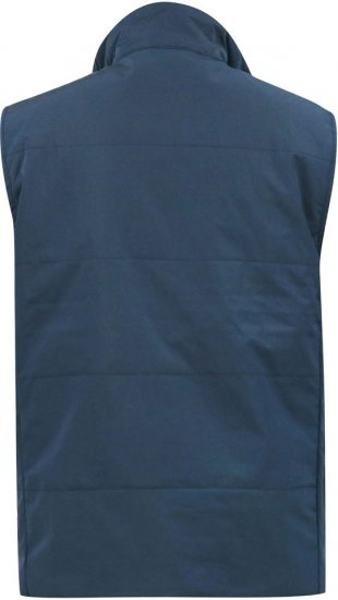 D555 FELIPE Zip Through Padded Gilet With Contrast Colour Lining And Rubber Badge Navy - Geci - Geci Bărbați Mărimi Mari